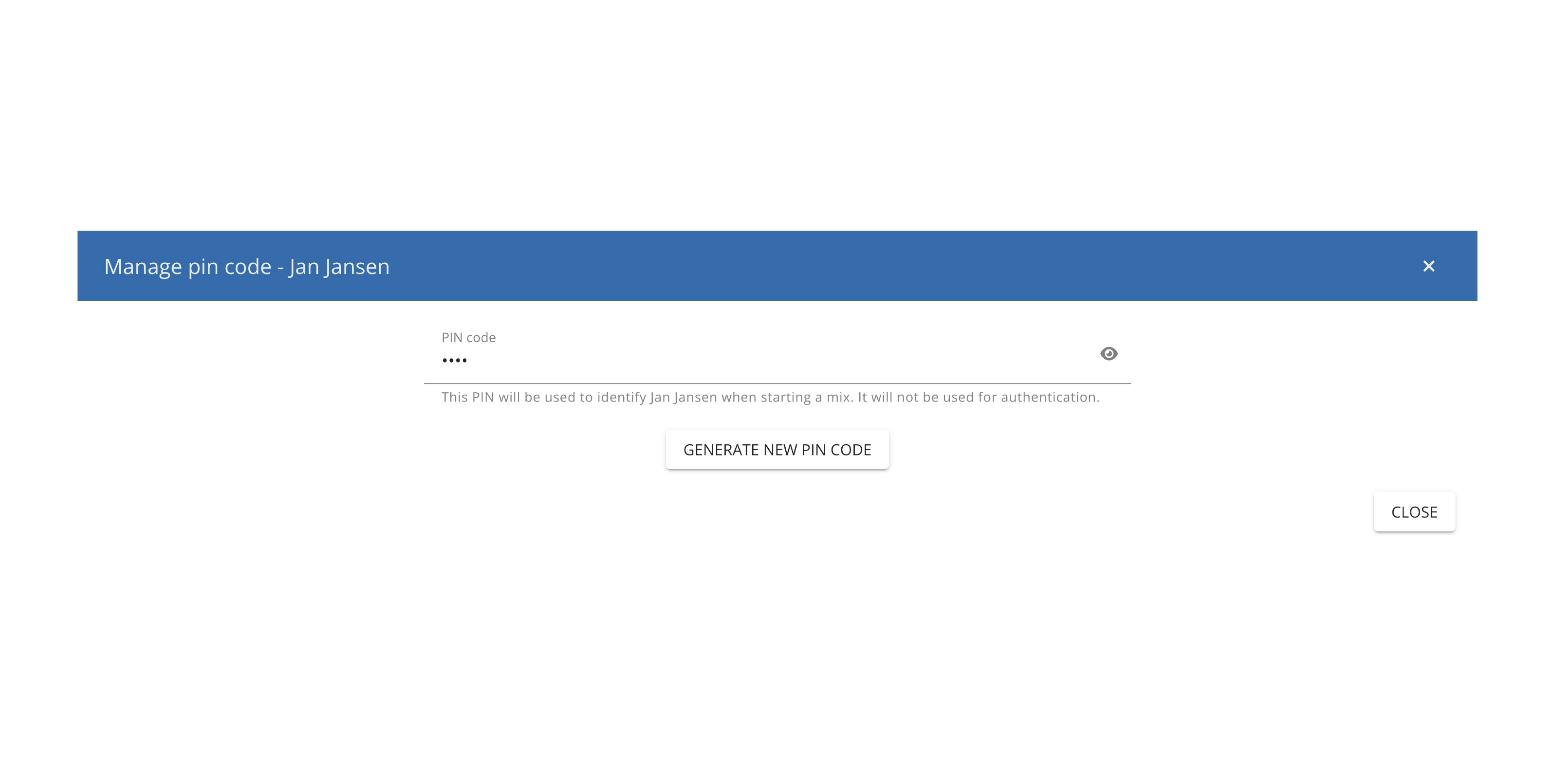 Manage pin code window of a painter