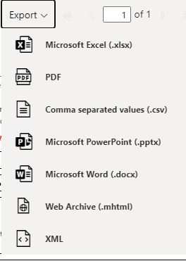 Export Report